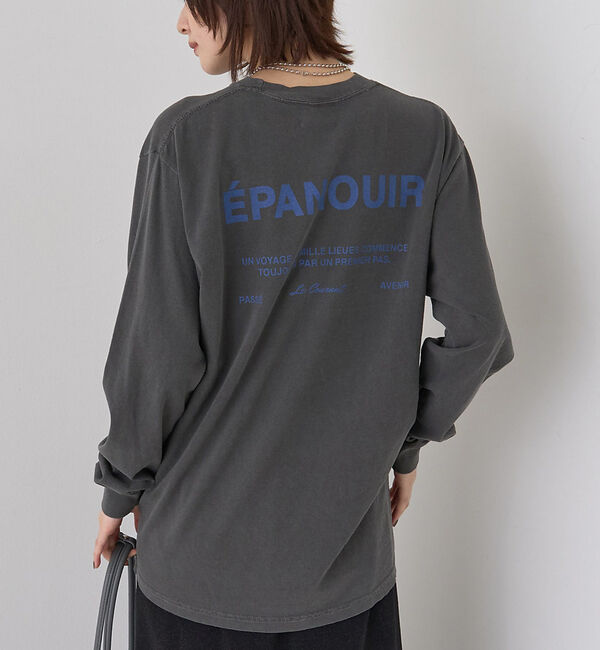 Rouge vif「ガーメントダイロゴロンTシャツ」|Tシャツ・カットソー|チャコールグレー