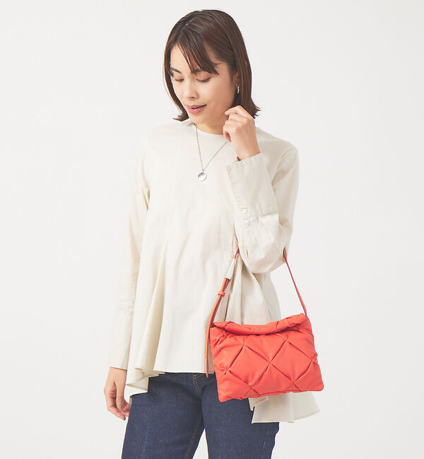 qualite「【TOV】タックワークショルダーバッグ」|ショルダー・メッセンジャー|オレンジ