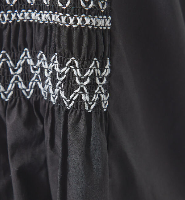 qualite「スモッキングチュニックシャツ」|シャツ・ブラウス|