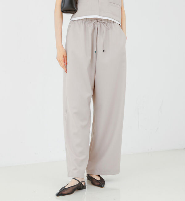 qualite「【接触冷感＆防シワ】ウールライクイージーパンツ/セットアップ対応」|その他|