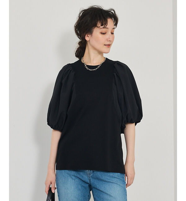 qualite「タフタスリーブプルオーバー」|Tシャツ・カットソー|ブラック