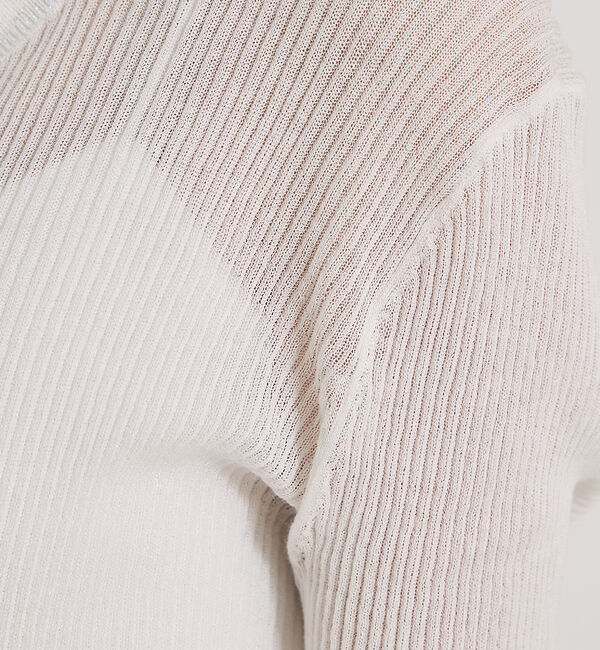 qualite「ヘンリーネックシアーリブニット」|Tシャツ・カットソー|