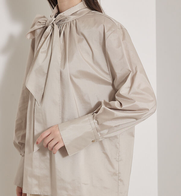 qualite「【Can Cam掲載】タフタボウタイブラウス/ボウタイ取り外し可能」|シャツ・ブラウス|