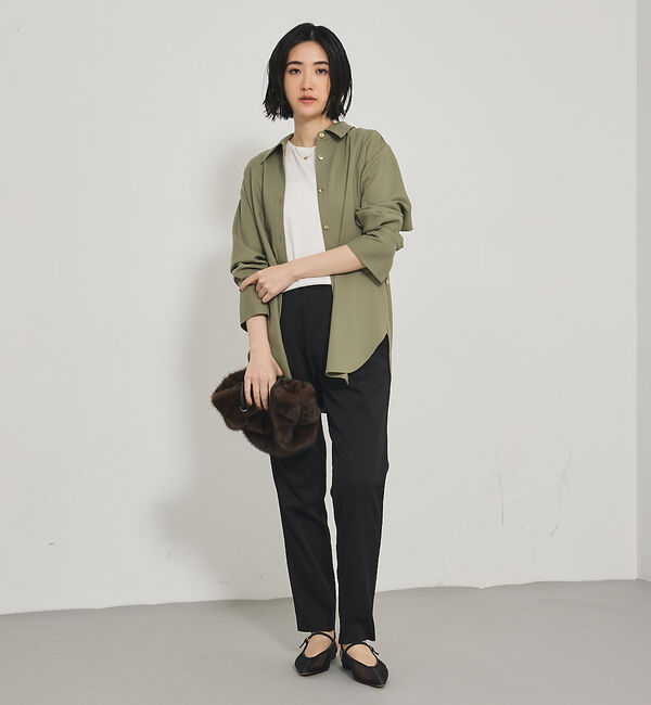 qualite「【2WAYタックパンツシリーズ新素材！】ウォームサテンタックパンツ」|その他|