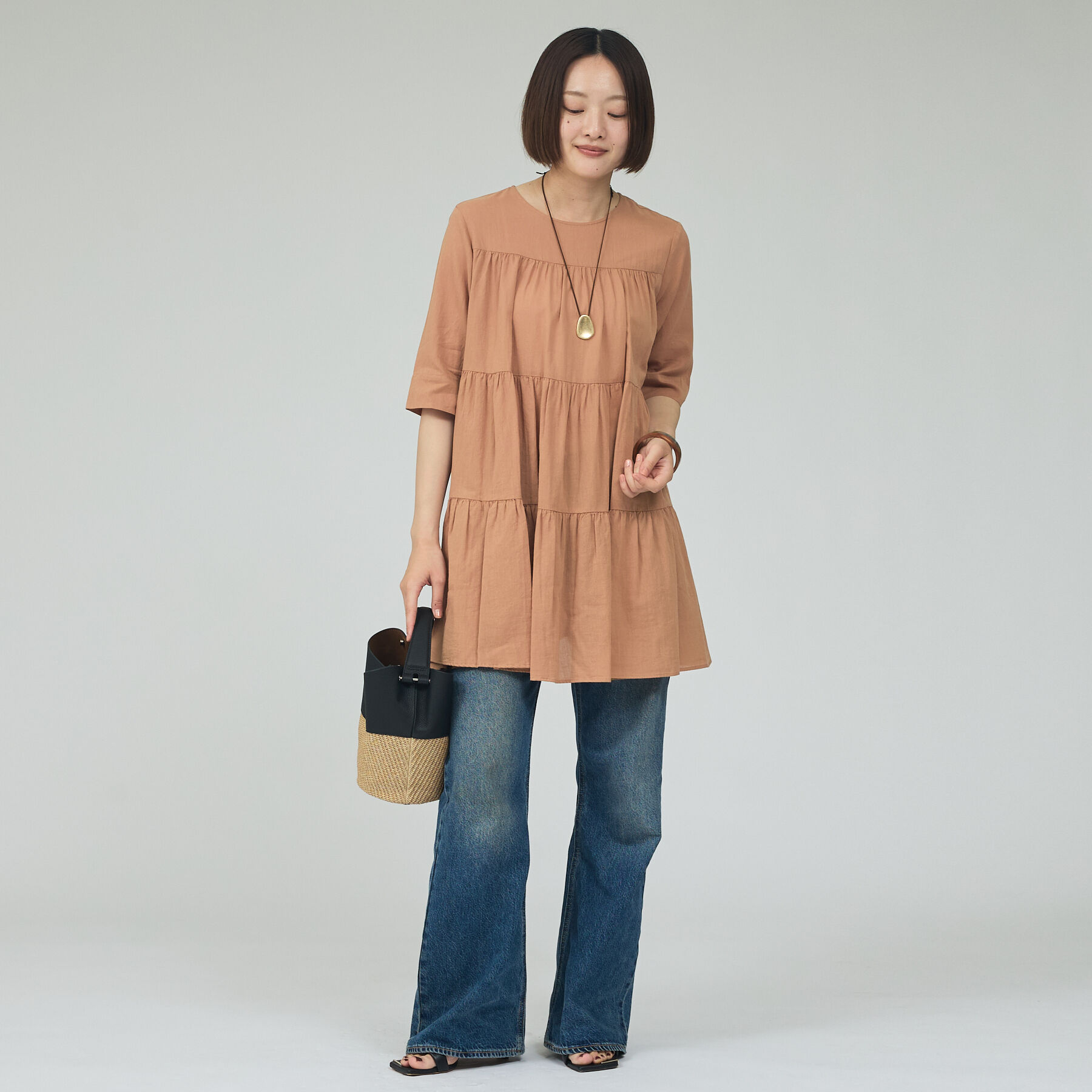 qualite「ティアードチュニック」|ワンピース|