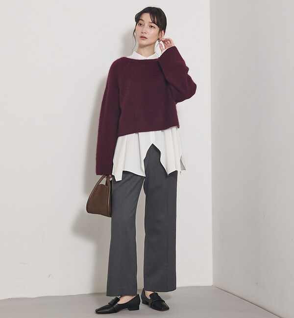 qualite「大人気ニット入荷！【新色登場！上質な肌ざわり】フォックスウールショートプルオーバ」|ニット・セーター|