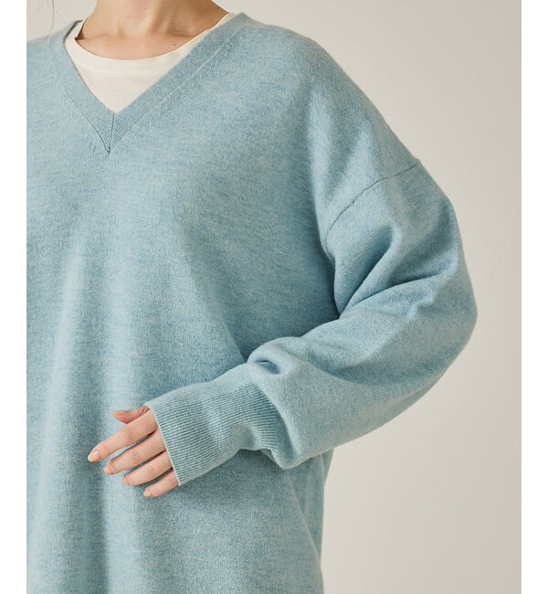 qualite「ウールVネックプルオーバー」|ニット・セーター|