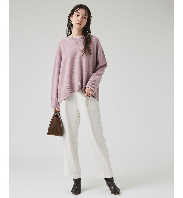 qualite「カラーミックスクルーネックニット」|ニット・セーター|