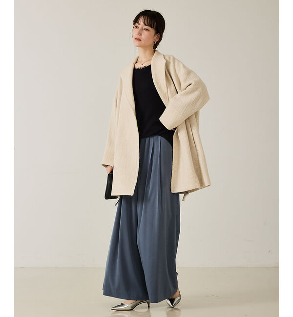 qualite「【トレンドアイテム】Vネックレース付きニット」|ニット・セーター|