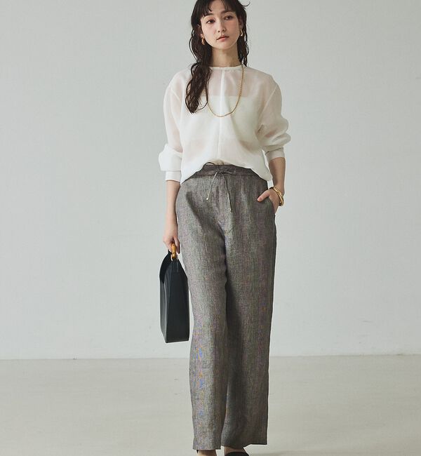 qualite「【セットアップ対応】ラメリネンドロストパンツ」|その他|