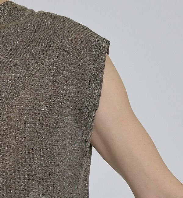 qualite「【前後着用可能！】ラメ2WAYニット」|ベスト・ジレ|