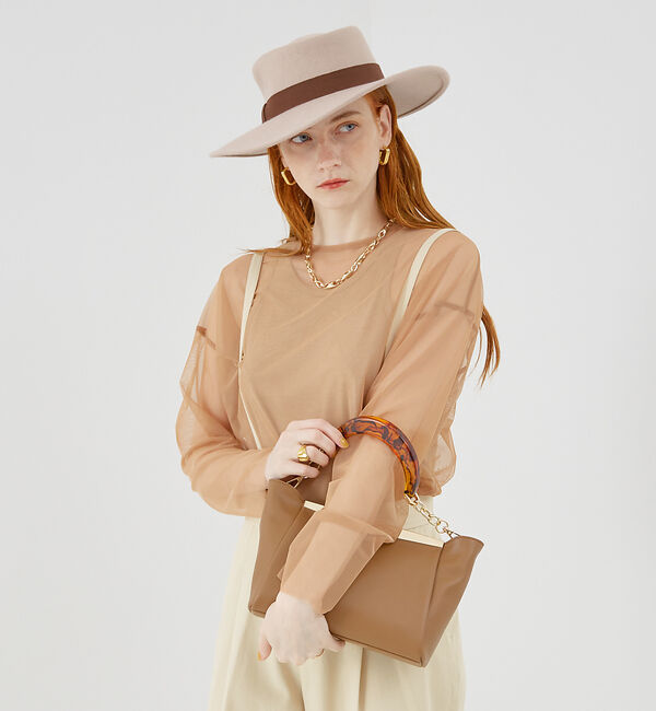 LOWELL things「Reflet/レザー2WAYショルダーバッグ」|ショルダー・メッセンジャー|キャメル