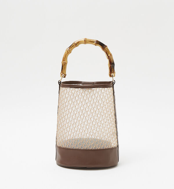 LOWELL things「●SOUER/バンブーハンドルチュールバッグ」|ハンドバッグ|