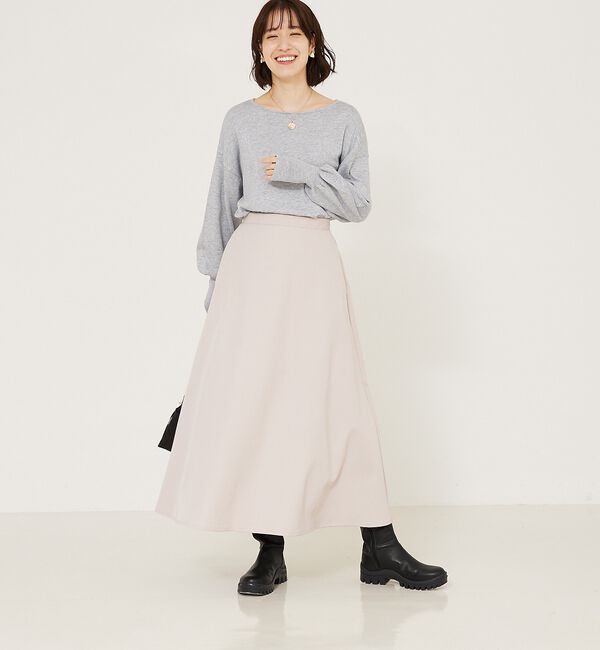 abahouse mavie「【セットアップ対応】ウォームツイルフレアースカート」|スカート|