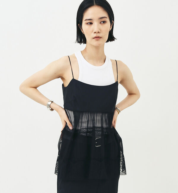 The Store by C' 「【COCUCA】プリーツチュールキャミソール」|キャミソール|