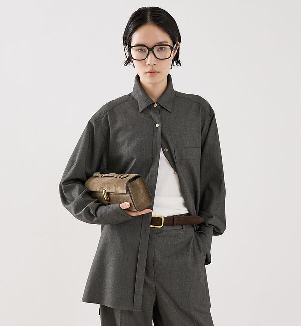 The Store by C' 「【COCUCA】オーバーシャツジャケット」|シャツ・ブラウス|グレー