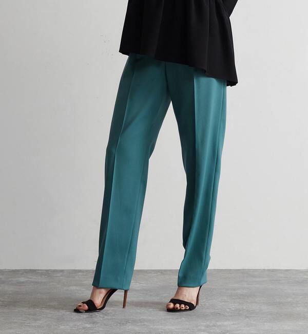 Liesse「ツイルストレッチストレートパンツ（セットアップ対応可）」|その他|グリーン