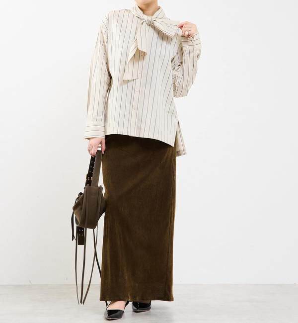 Soffitto「タイ付き（取り外し可能）ブラウス」|シャツ・ブラウス|