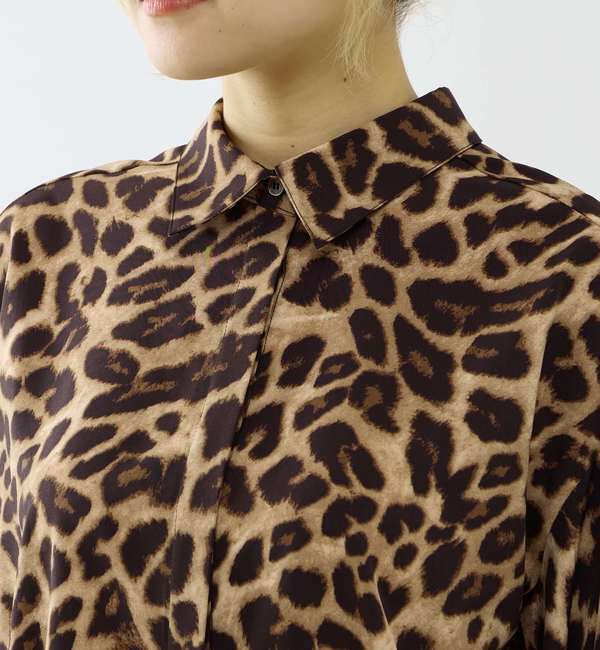 SOFFITTO「【A_/エース】オリジナルレオパード柄パフブラウス」|シャツ・ブラウス|
