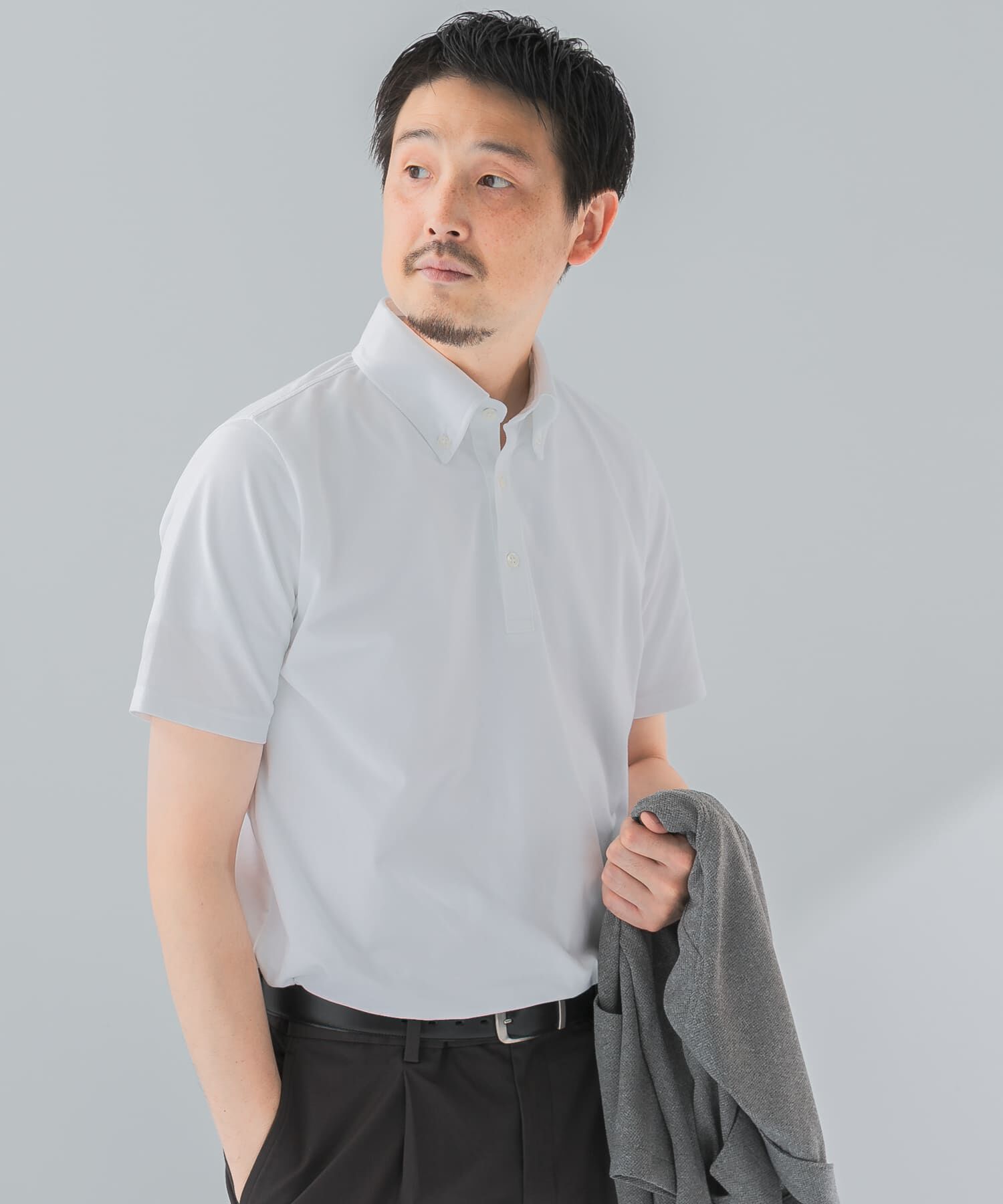 URBAN RESEARCH DOORS「『吸水速乾』LIFE STYLE TAILOR　ボタンダウン半袖プルオーバー」|シャツ・ブラウス|