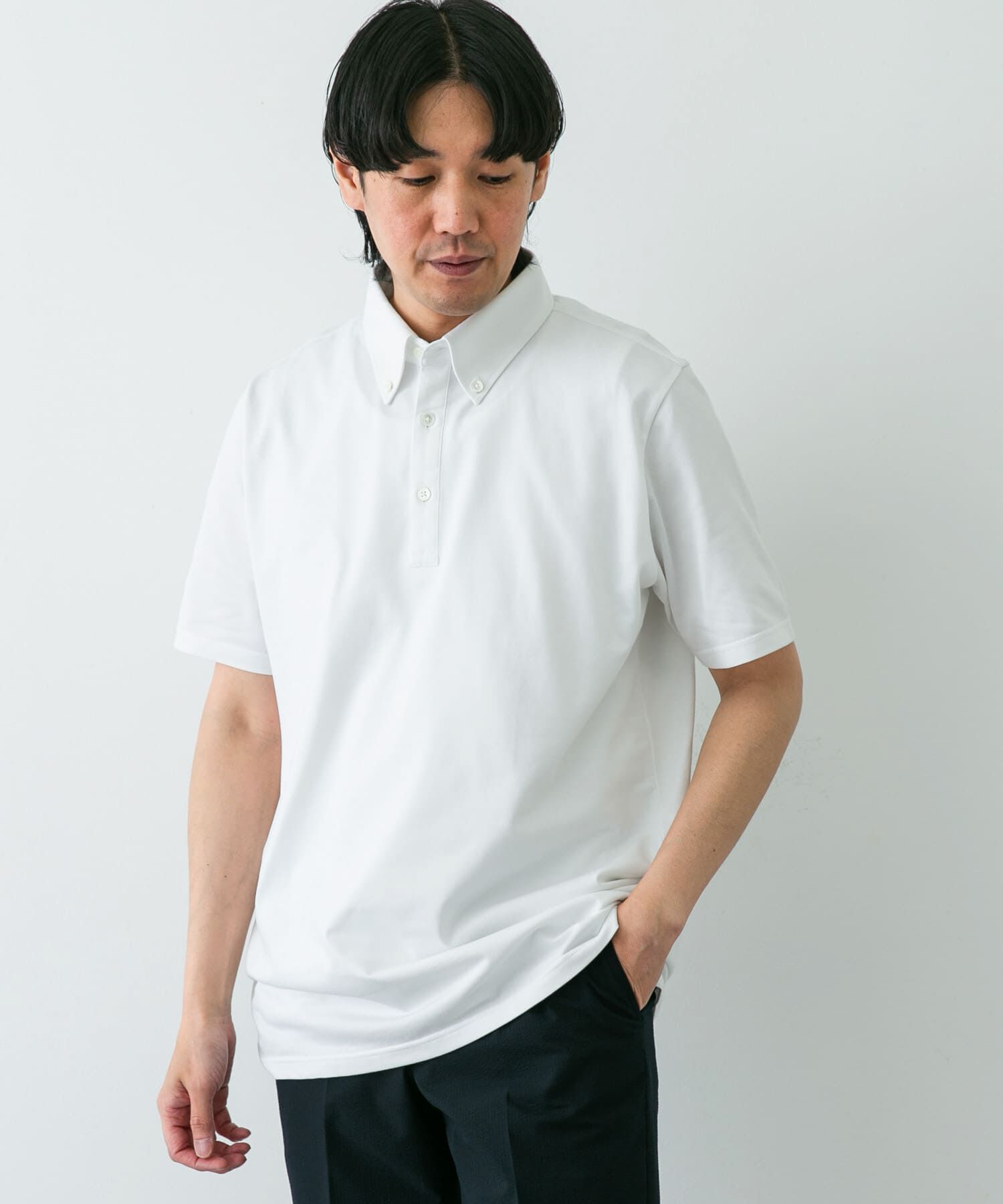 URBAN RESEARCH DOORS「『吸水速乾』LIFE STYLE TAILOR　ボタンダウン半袖プルオーバー」|シャツ・ブラウス|