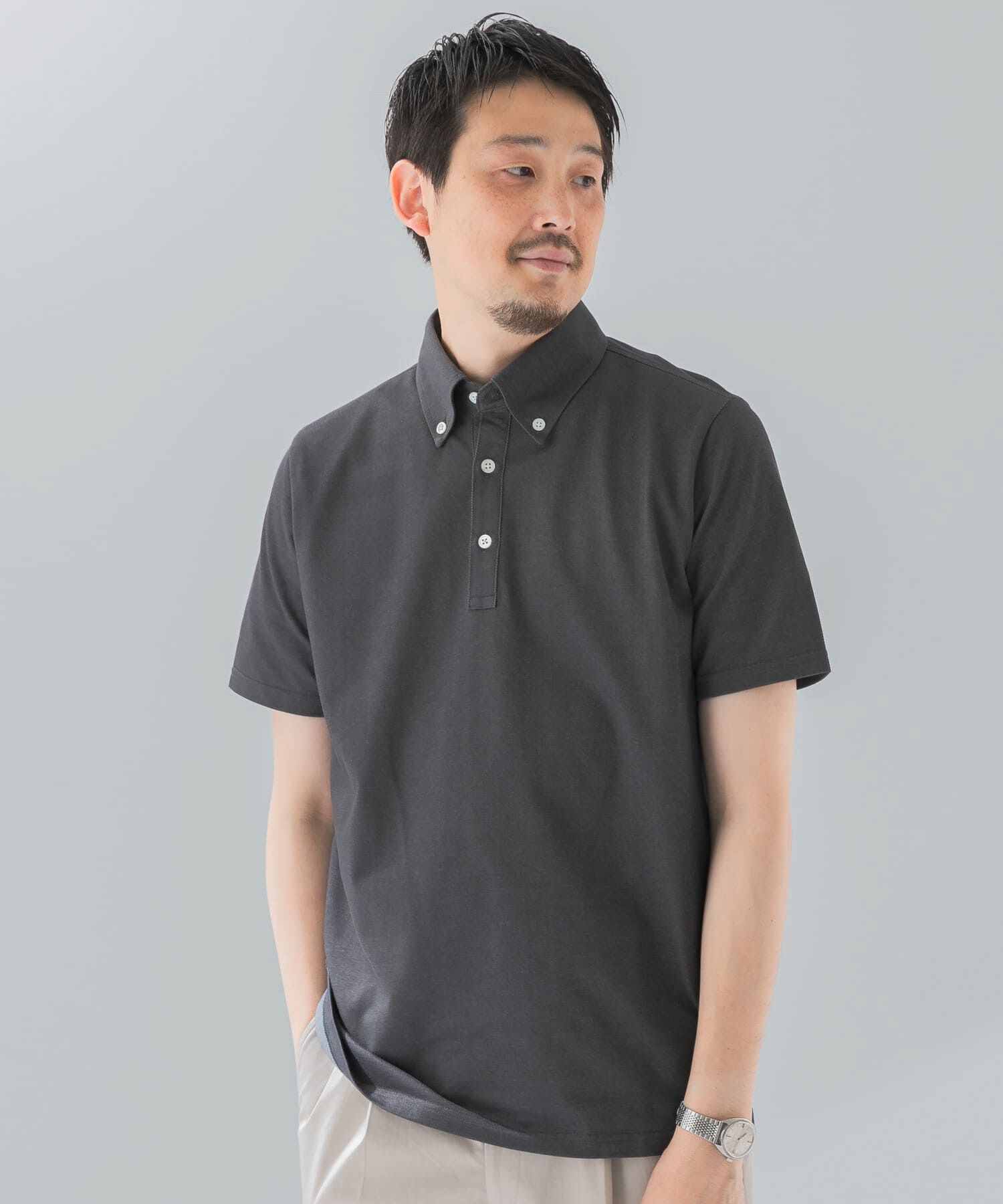 URBAN RESEARCH DOORS「『吸水速乾』LIFE STYLE TAILOR　ボタンダウン半袖プルオーバー」|シャツ・ブラウス|