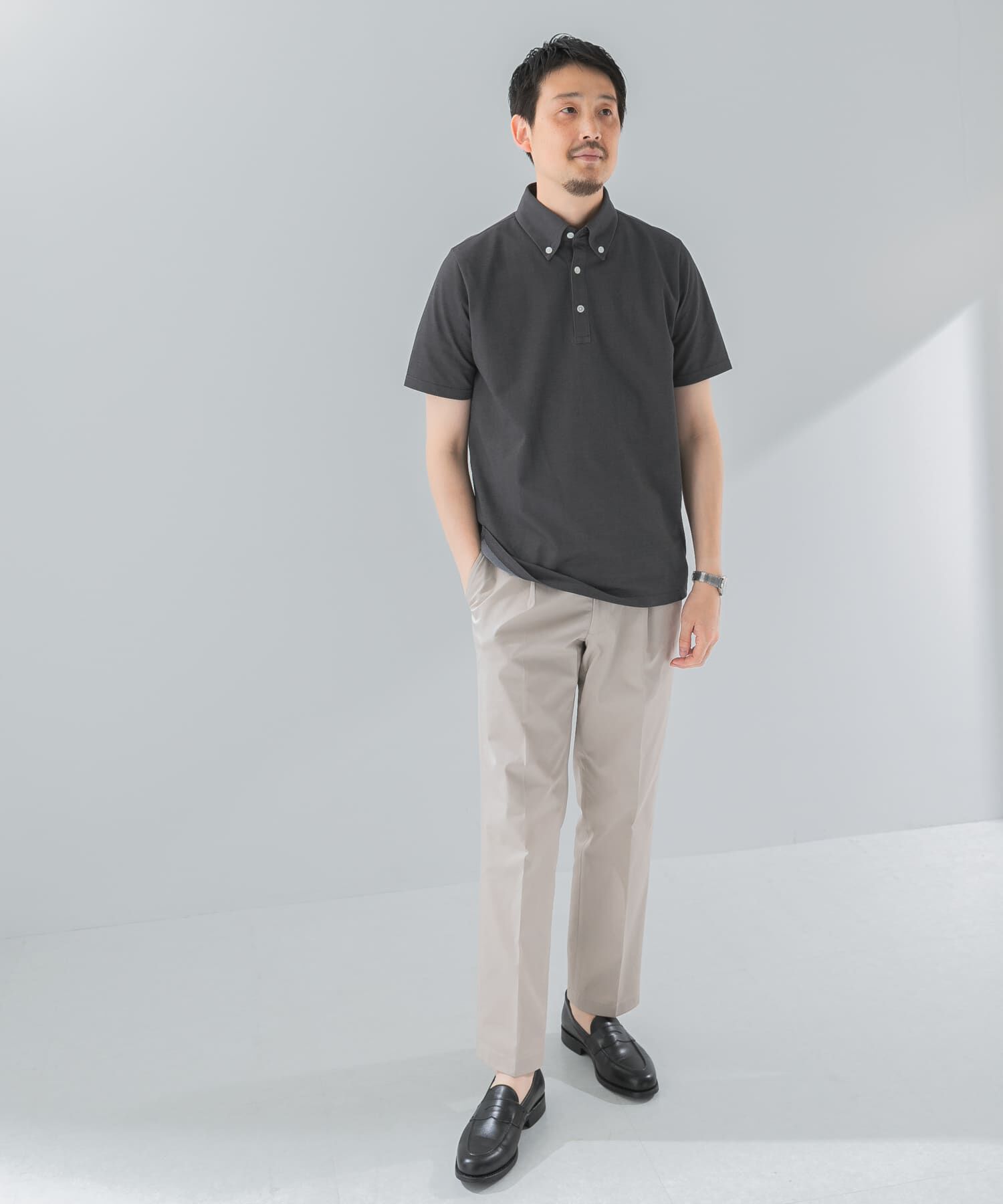 URBAN RESEARCH DOORS「『吸水速乾』LIFE STYLE TAILOR　ボタンダウン半袖プルオーバー」|シャツ・ブラウス|