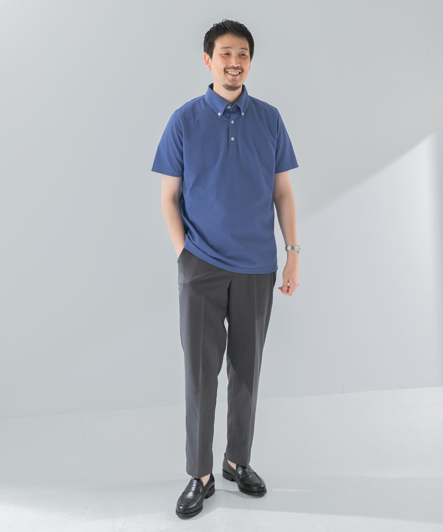 URBAN RESEARCH DOORS「『吸水速乾』LIFE STYLE TAILOR　ボタンダウン半袖プルオーバー」|シャツ・ブラウス|