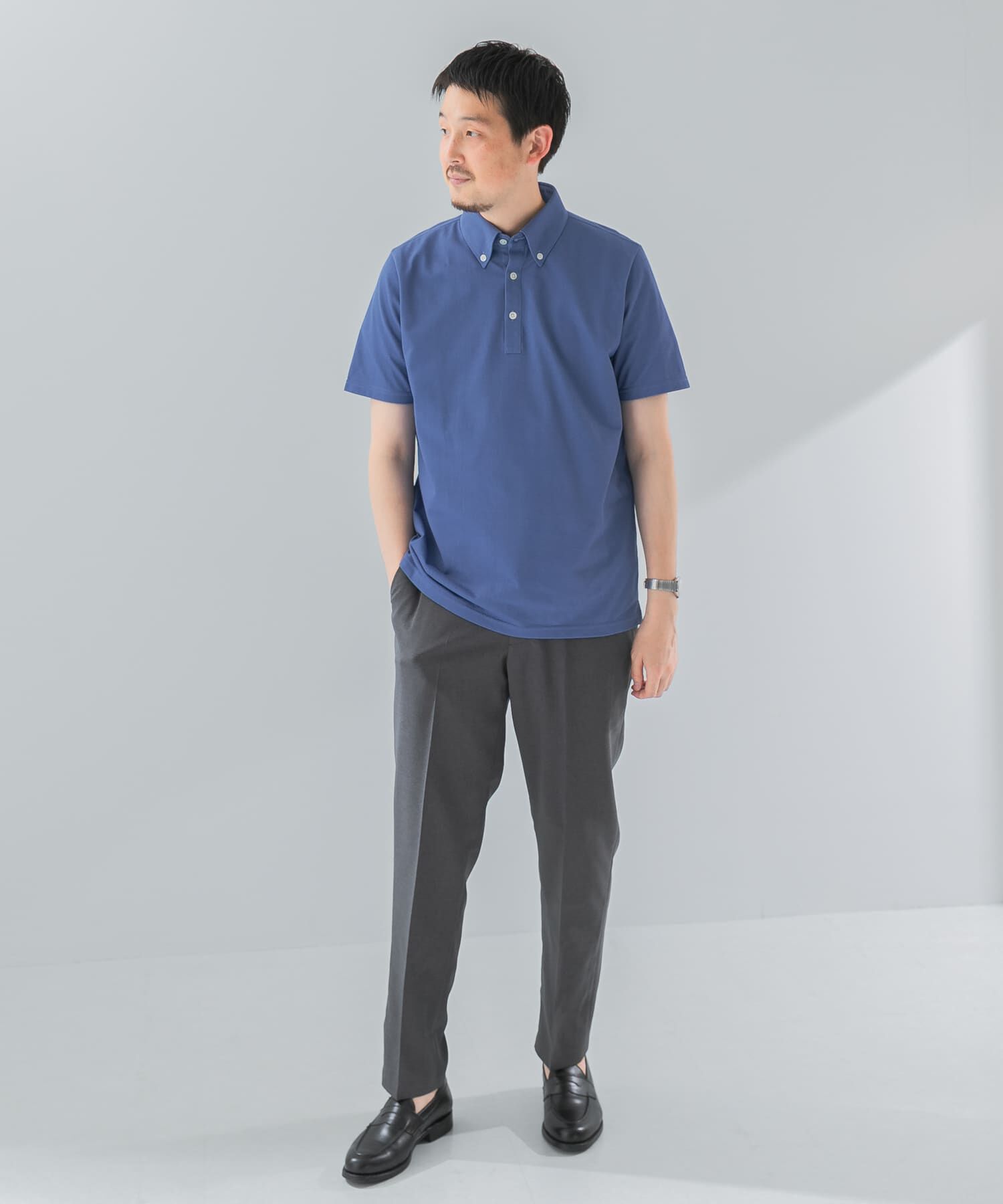 URBAN RESEARCH DOORS「『吸水速乾』LIFE STYLE TAILOR　ボタンダウン半袖プルオーバー」|シャツ・ブラウス|