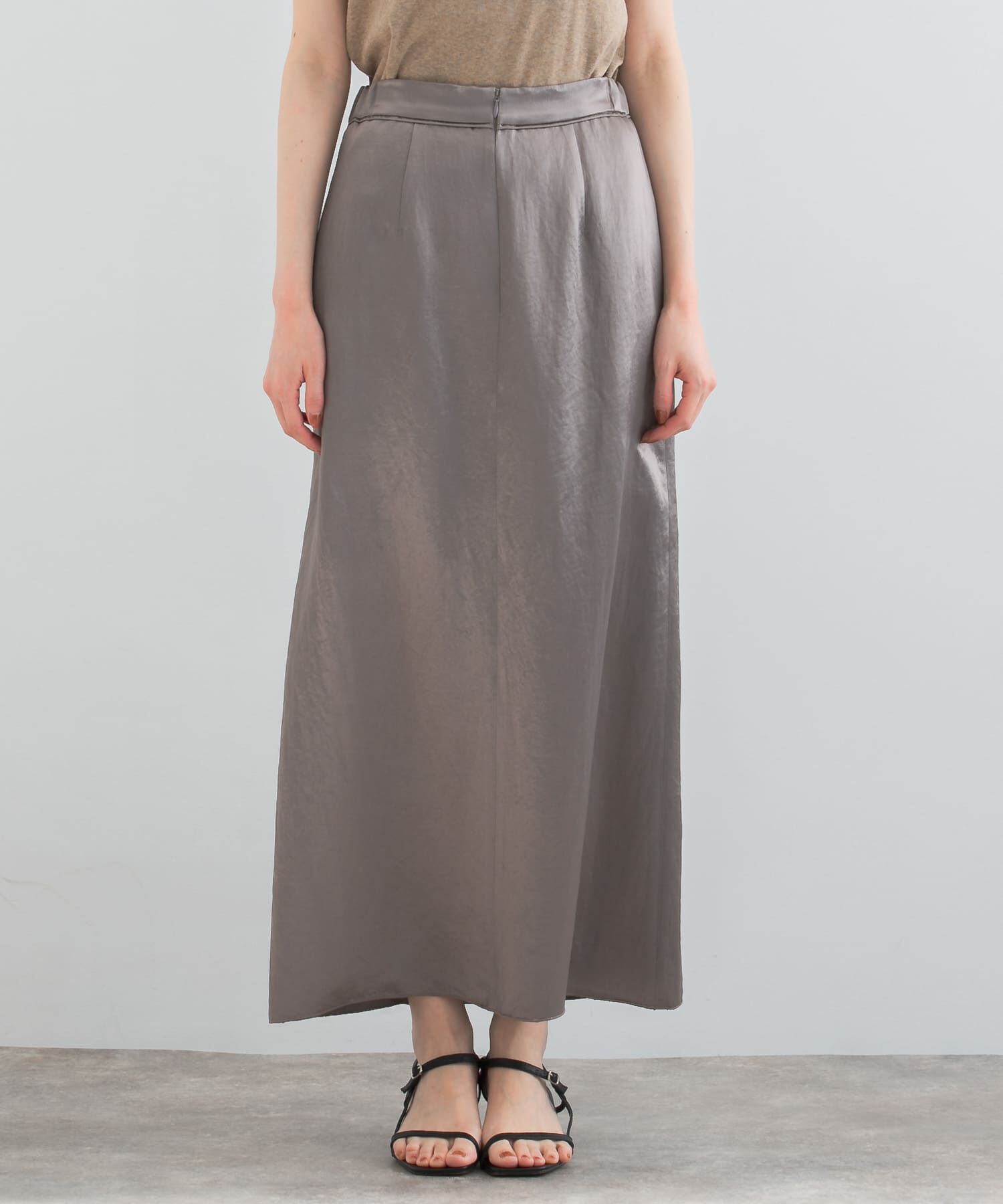 URBAN RESEARCH ROSSO「アセテートサテンスリットスカート」|スカート|