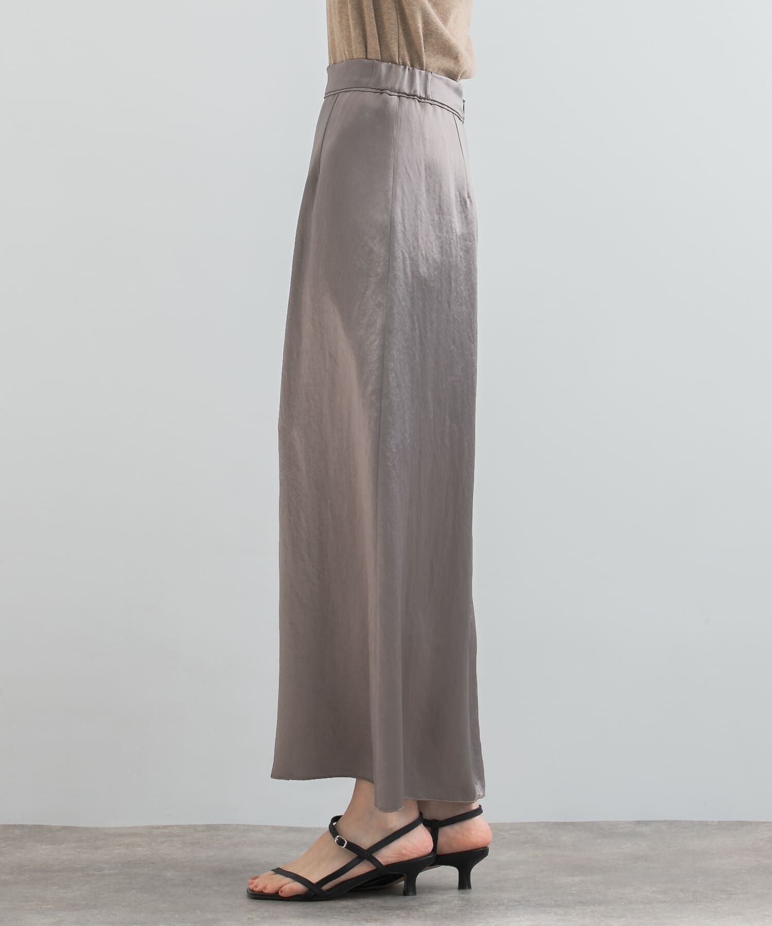 URBAN RESEARCH ROSSO「アセテートサテンスリットスカート」|スカート|