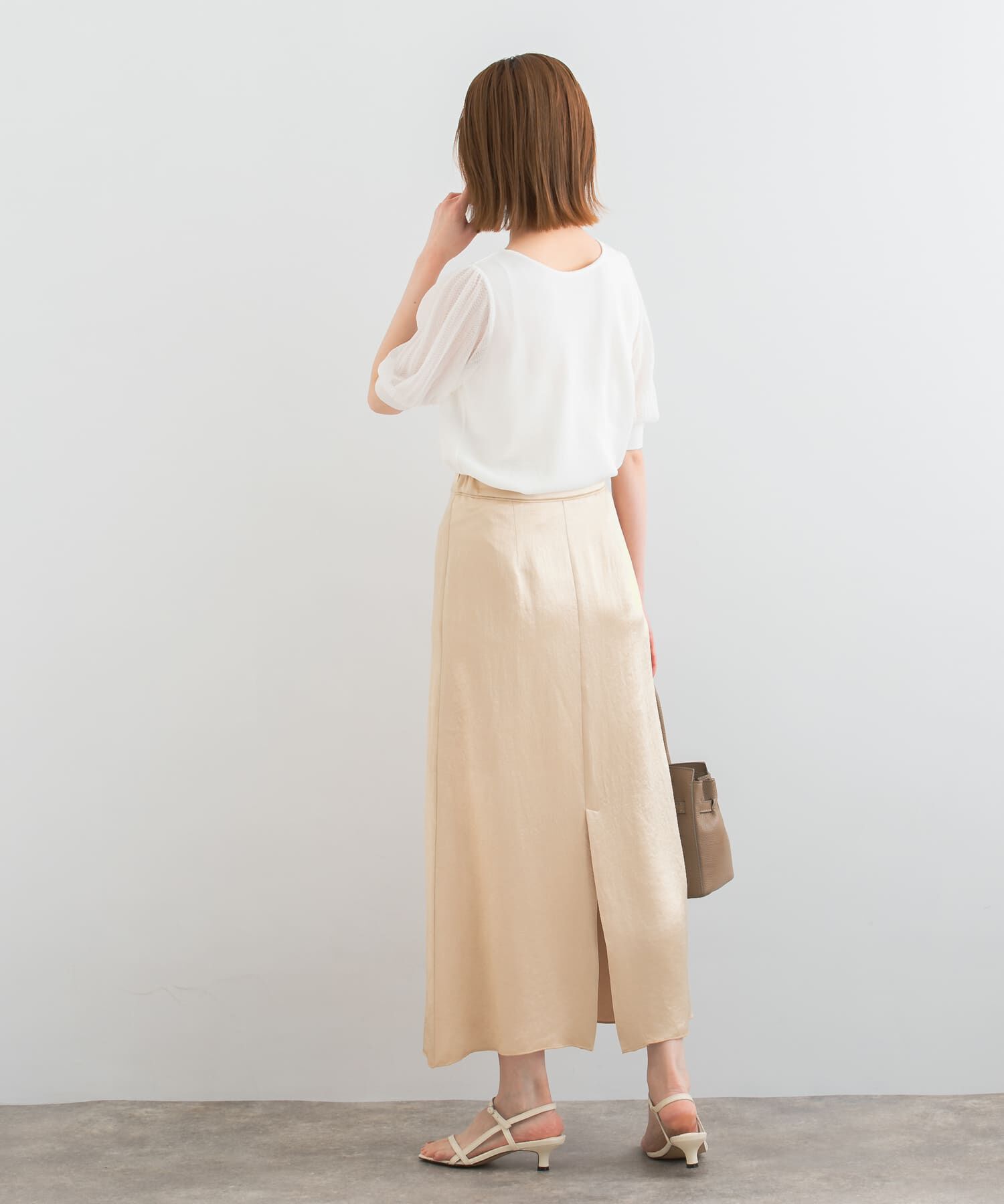 URBAN RESEARCH ROSSO「アセテートサテンスリットスカート」|スカート|