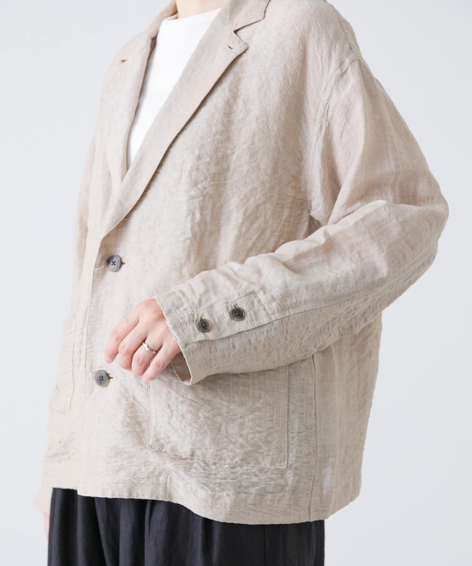 かぐれ「リネンレーヨンテーラードジャケット」|その他|