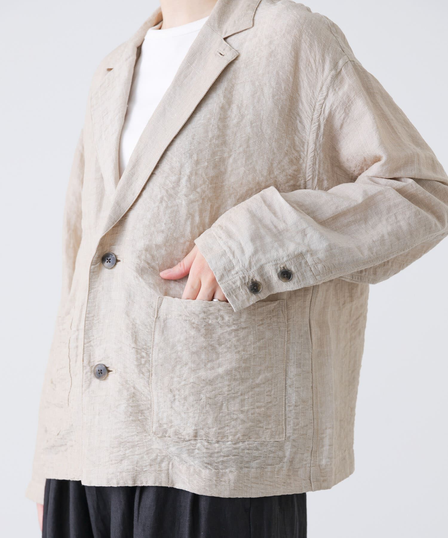 かぐれ「リネンレーヨンテーラードジャケット」|その他|