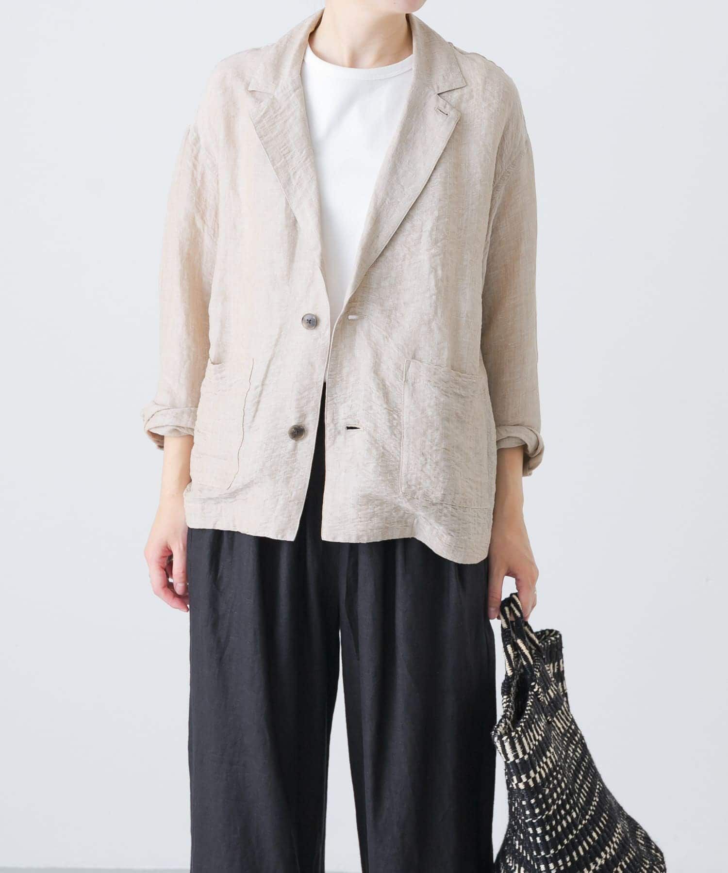 かぐれ「リネンレーヨンテーラードジャケット」|その他|