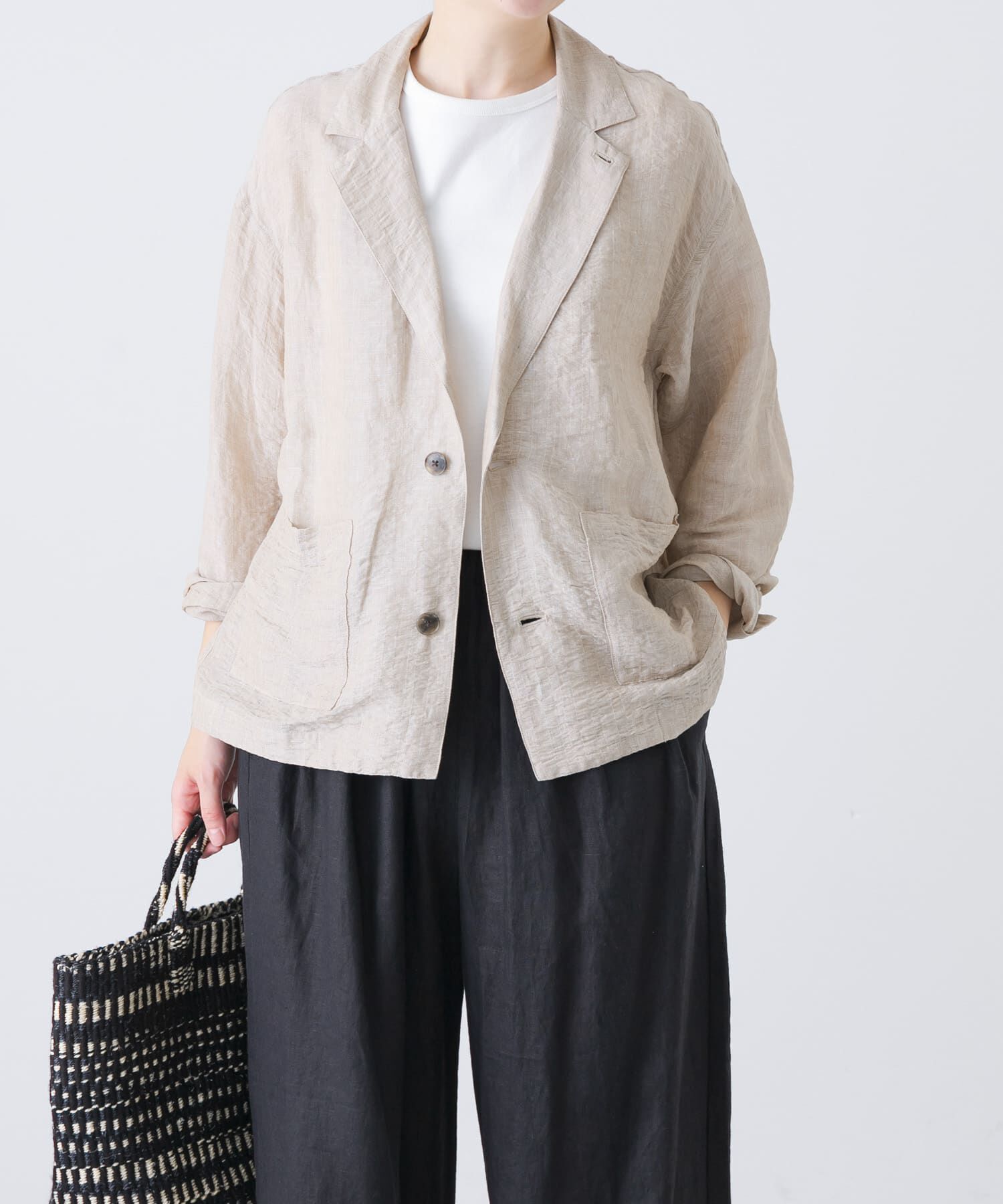 かぐれ「リネンレーヨンテーラードジャケット」|その他|