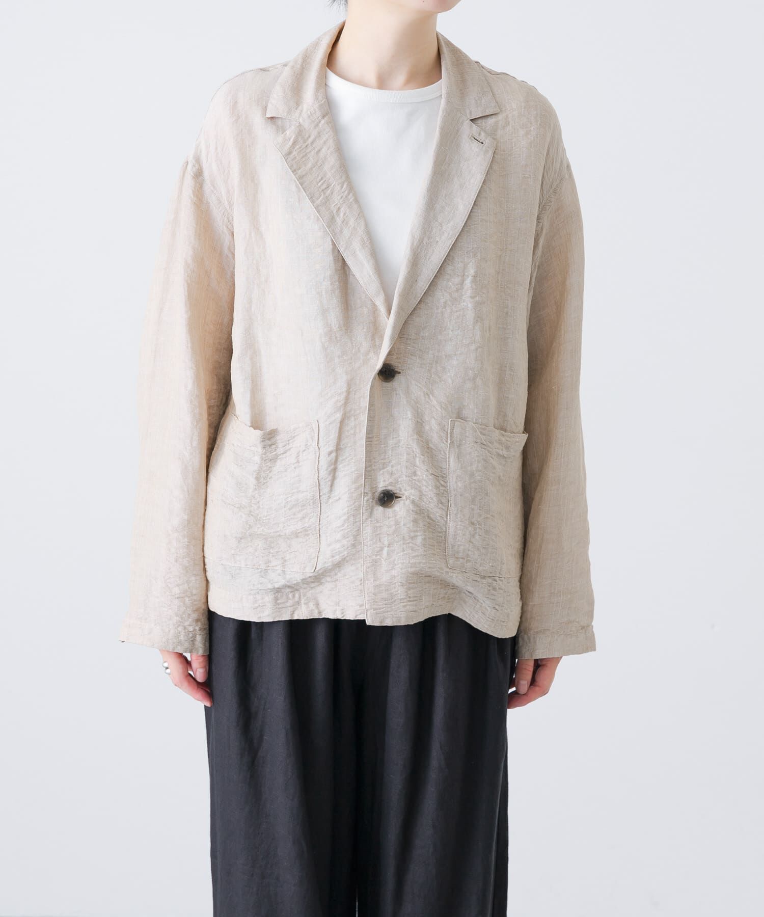 かぐれ「リネンレーヨンテーラードジャケット」|その他|
