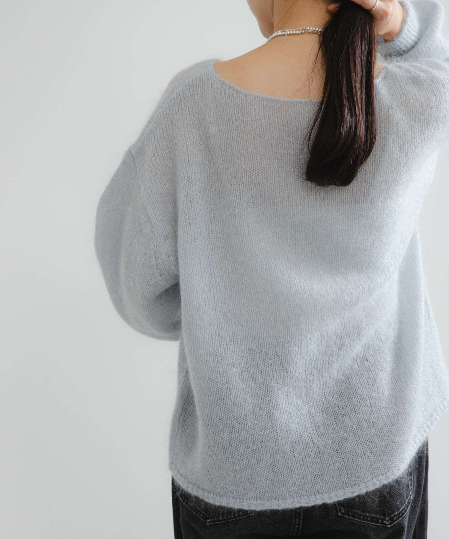 URBAN RESEARCH「ヘアリールーズニット」|ニット・セーター|ライトブルー