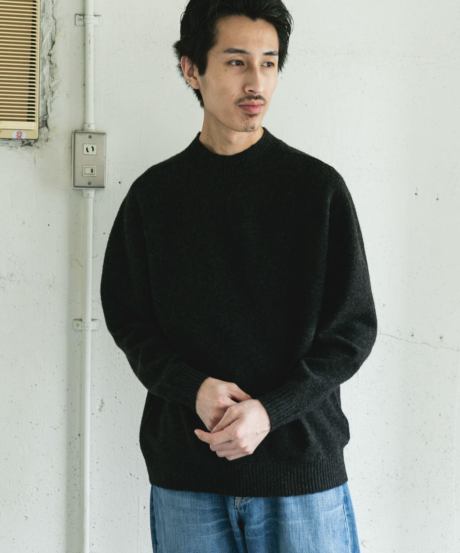 URBAN RESEARCH DOORS「ウール混もちもちハイネックニット」|ニット・セーター|