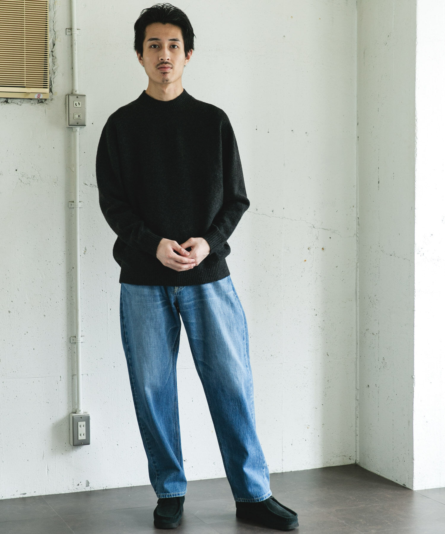 URBAN RESEARCH DOORS「ウール混もちもちハイネックニット」|ニット・セーター|