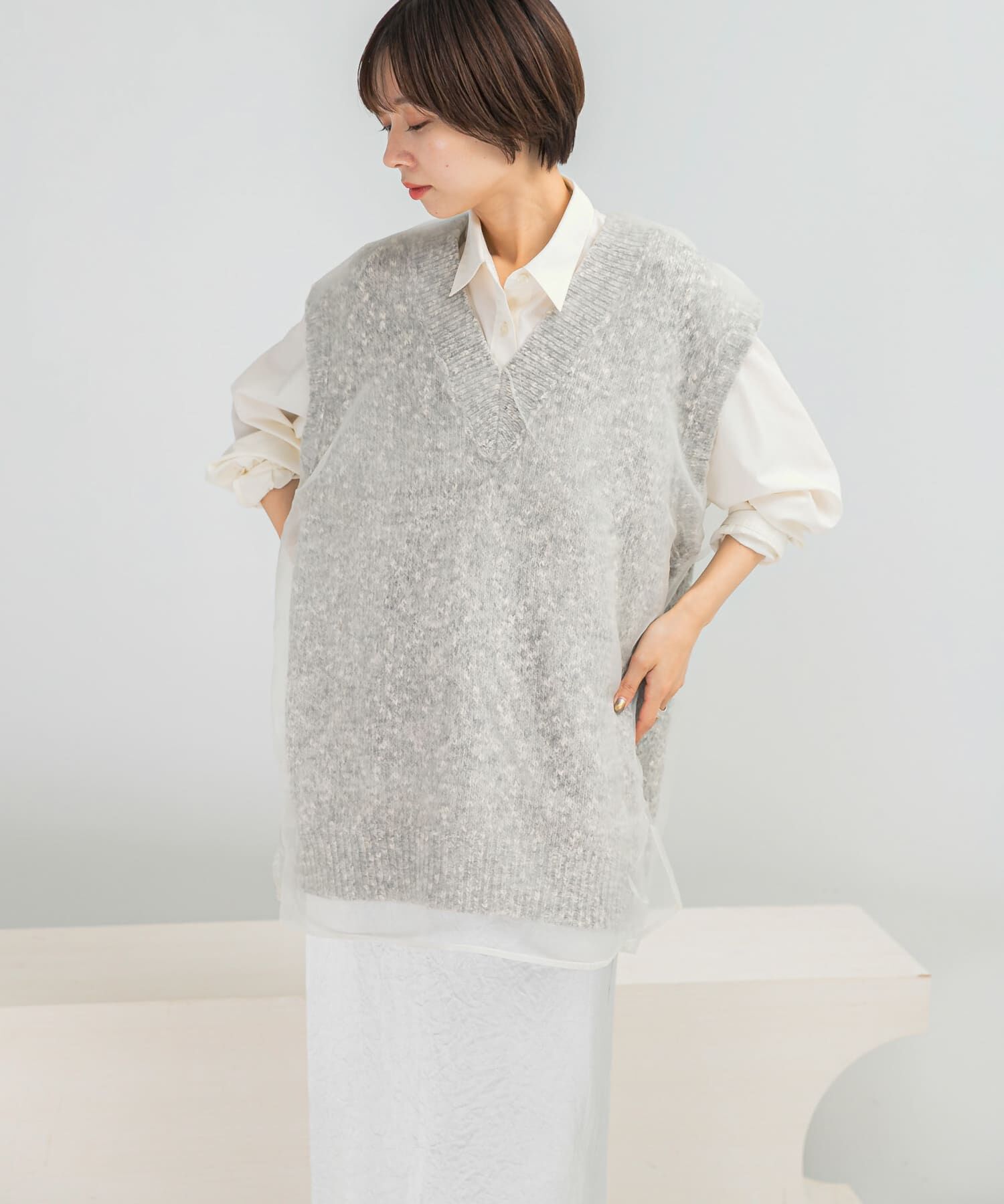 URBAN RESEARCH ROSSO「CHIGNON　リバーオーガンドッキングベスト」|ベスト・ジレ|