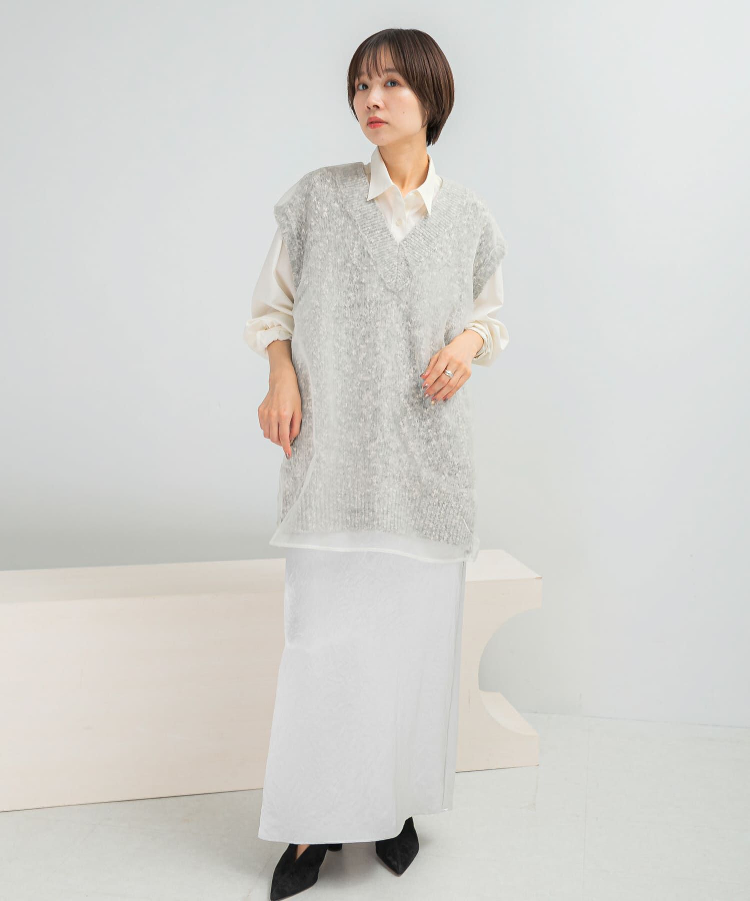 URBAN RESEARCH ROSSO「CHIGNON　リバーオーガンドッキングベスト」|ベスト・ジレ|