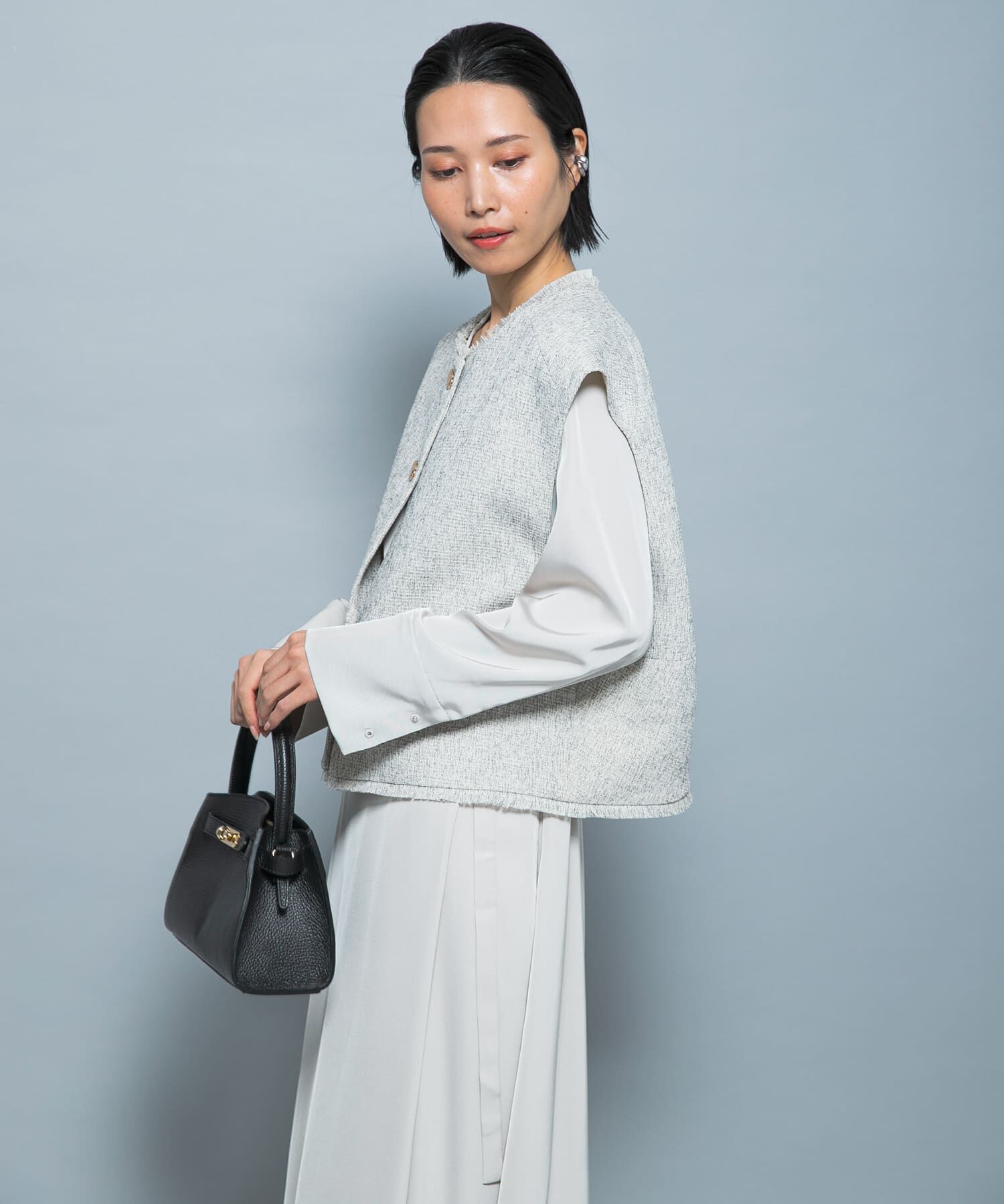 URBAN RESEARCH ROSSO「『別注』CHIGNON&times;ROSSO　ツイードショートベスト」|ベスト・ジレ|