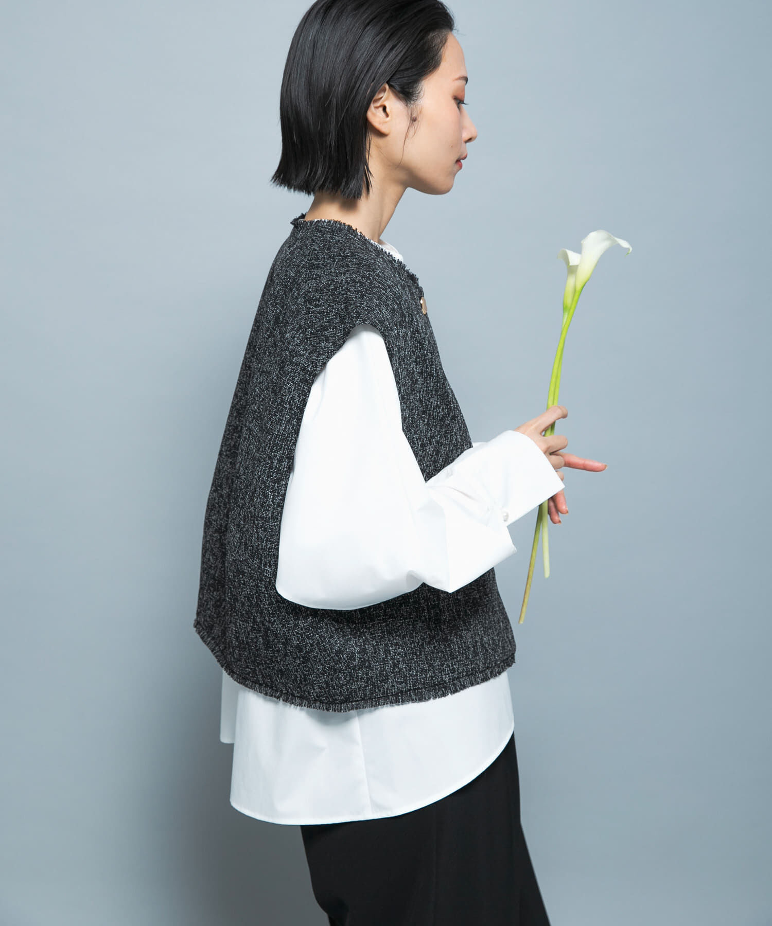 URBAN RESEARCH ROSSO「『別注』CHIGNON&times;ROSSO　ツイードショートベスト」|ベスト・ジレ|