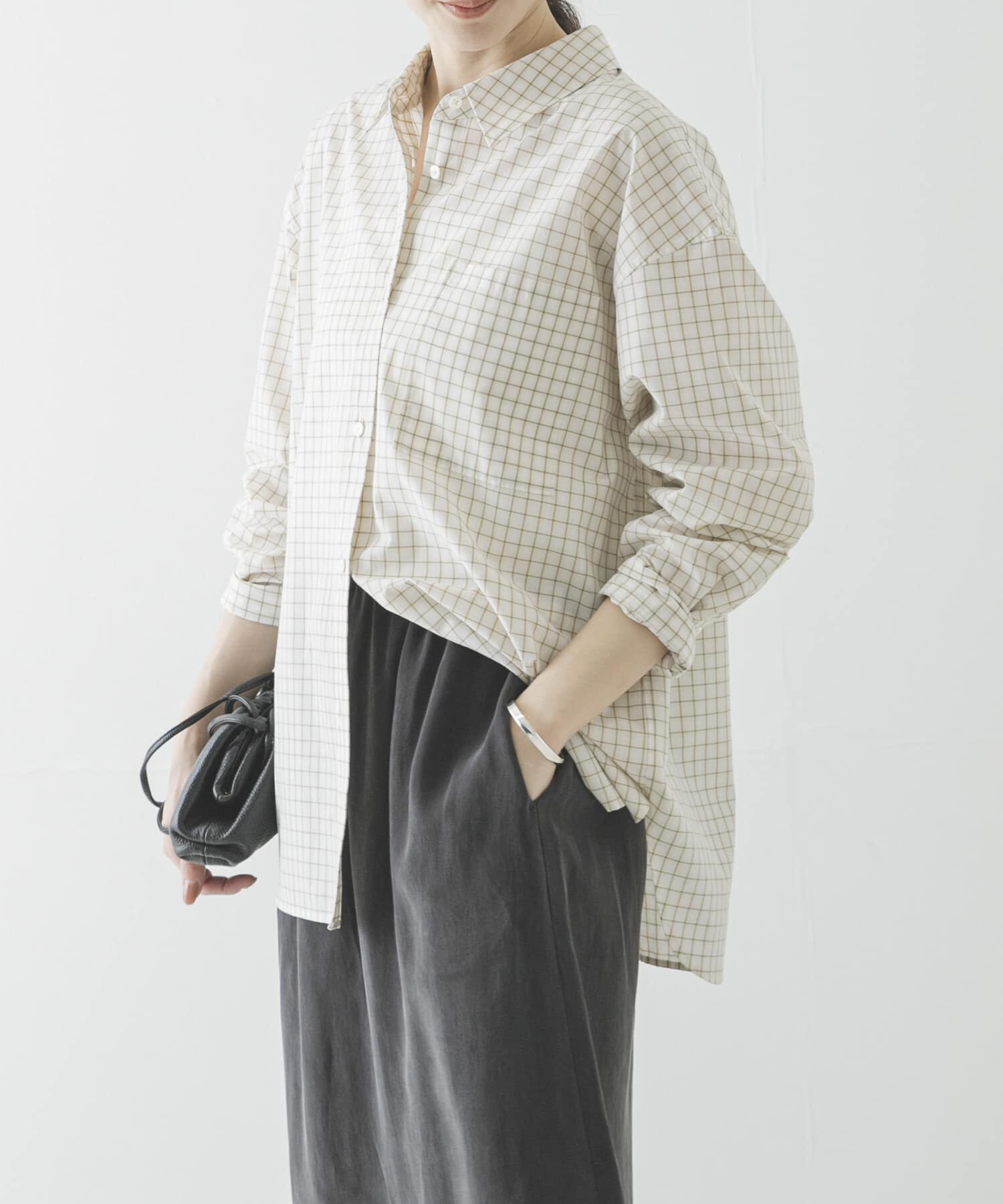 URBAN RESEARCH「レギュラーカラーチェックシャツ」|シャツ・ブラウス|オフホワイト