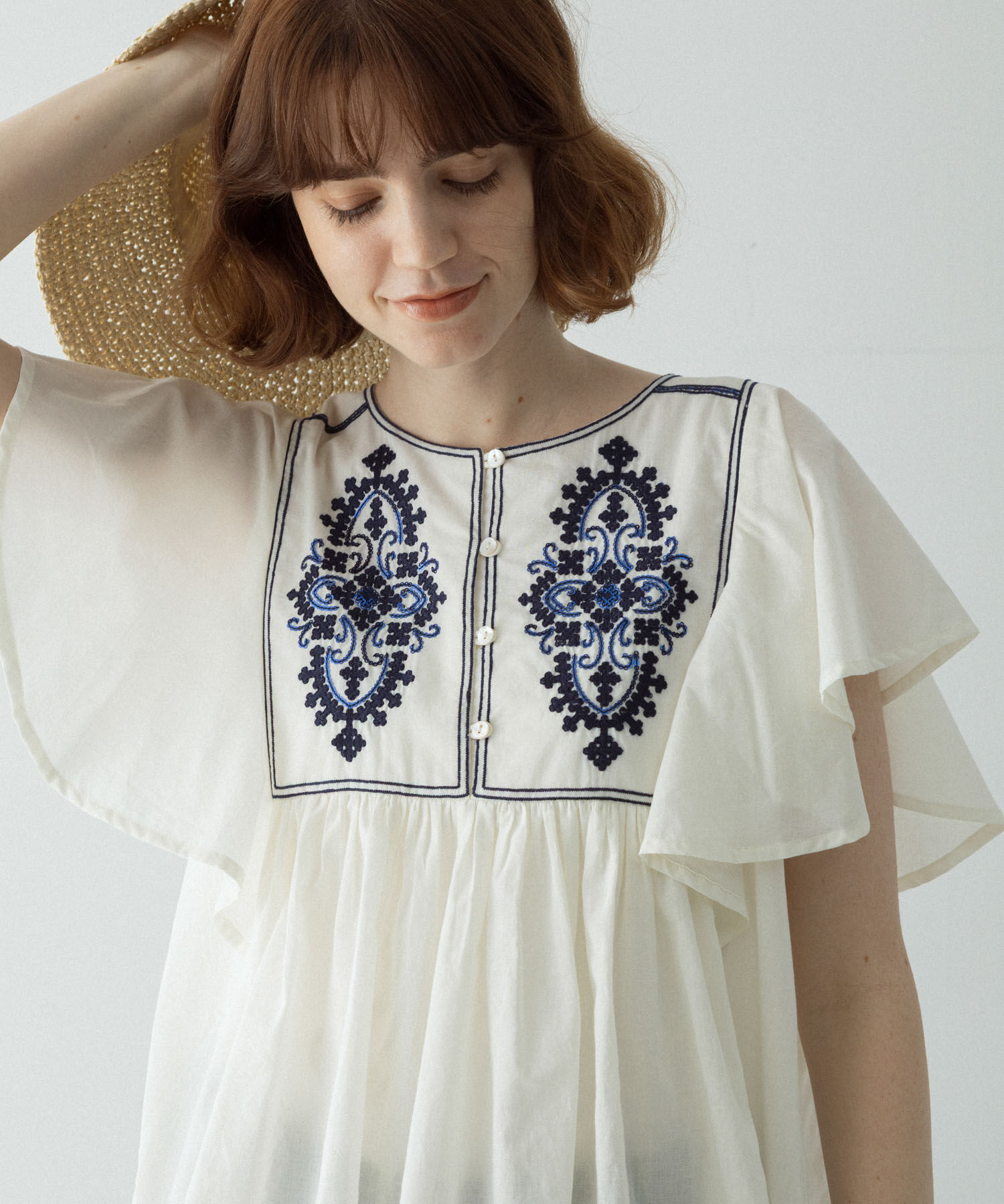 Sonny Label 「スパンコールエンブロイダリーブラウス」|シャツ・ブラウス|オフホワイト
