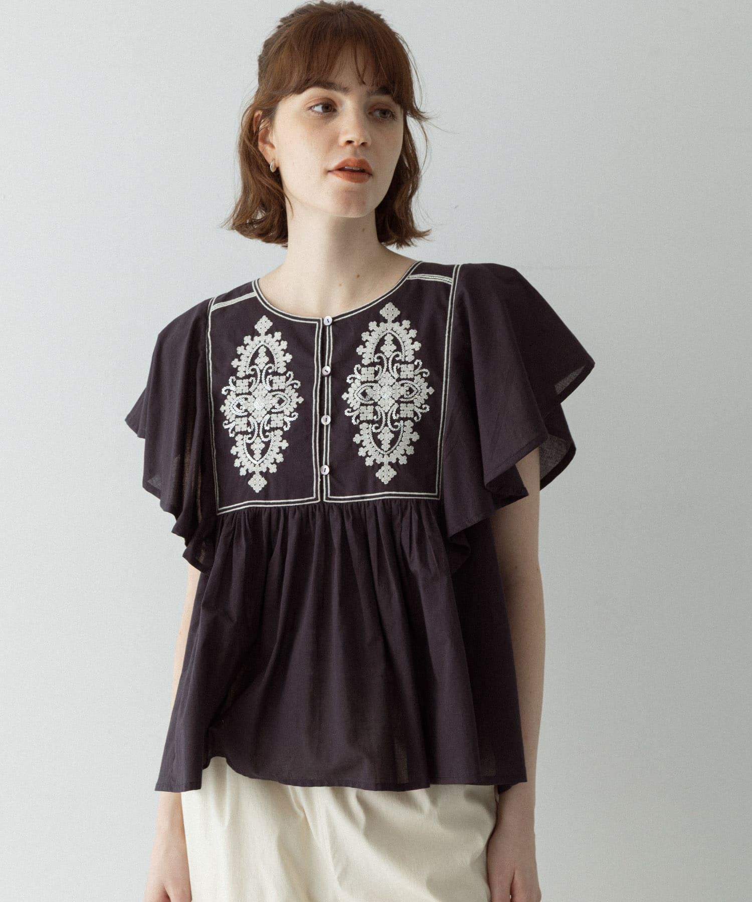 Sonny Label 「スパンコールエンブロイダリーブラウス」|シャツ・ブラウス|