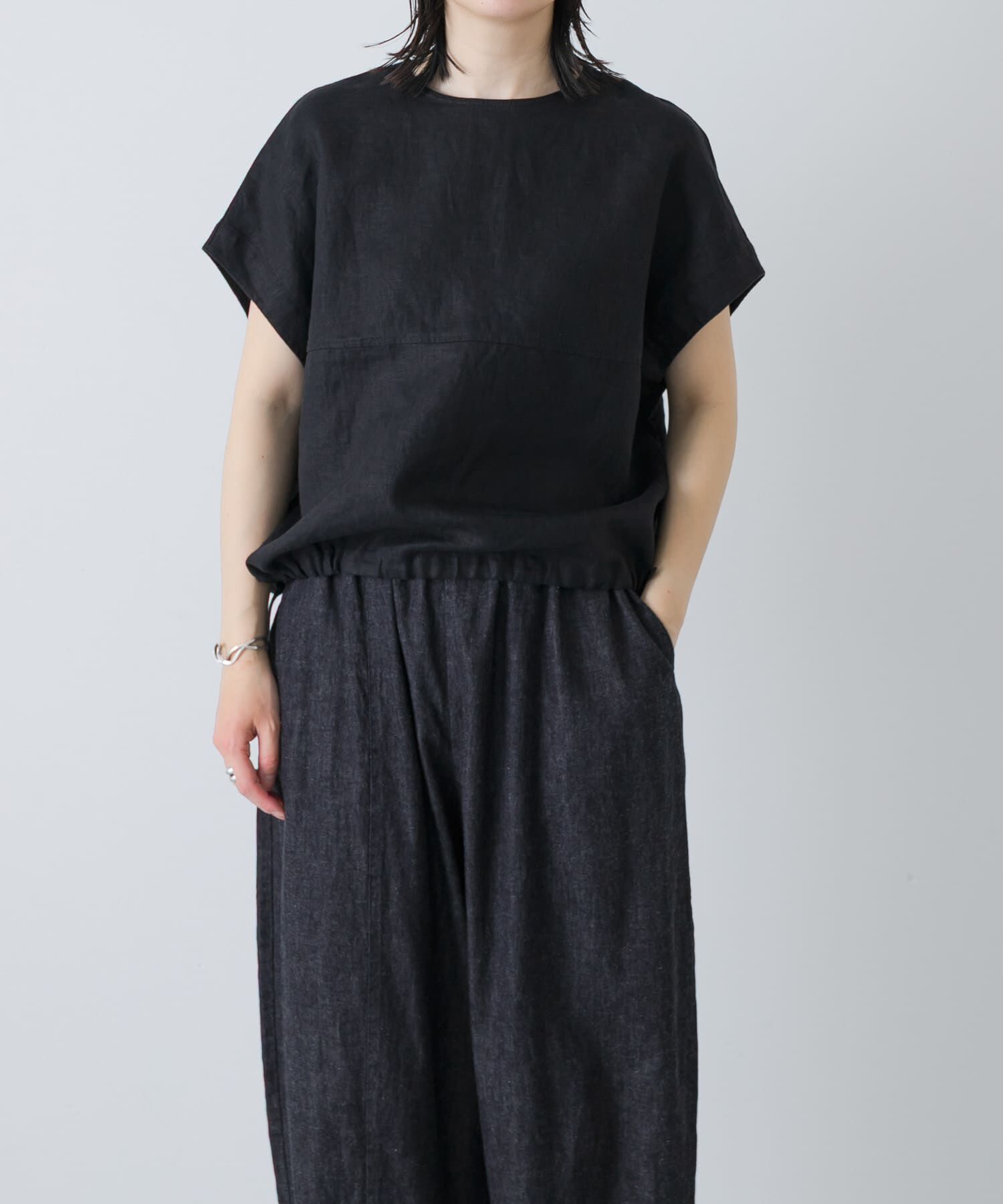 かぐれ「リネンサークルプルオーバー」|シャツ・ブラウス|