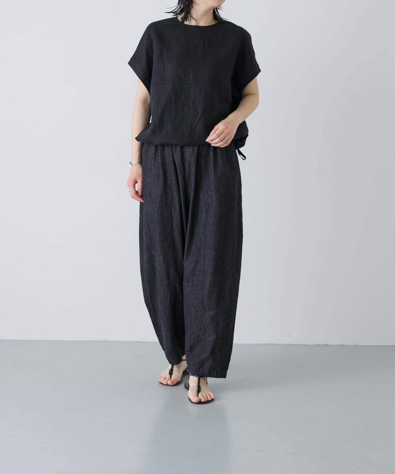 かぐれ「リネンサークルプルオーバー」|シャツ・ブラウス|