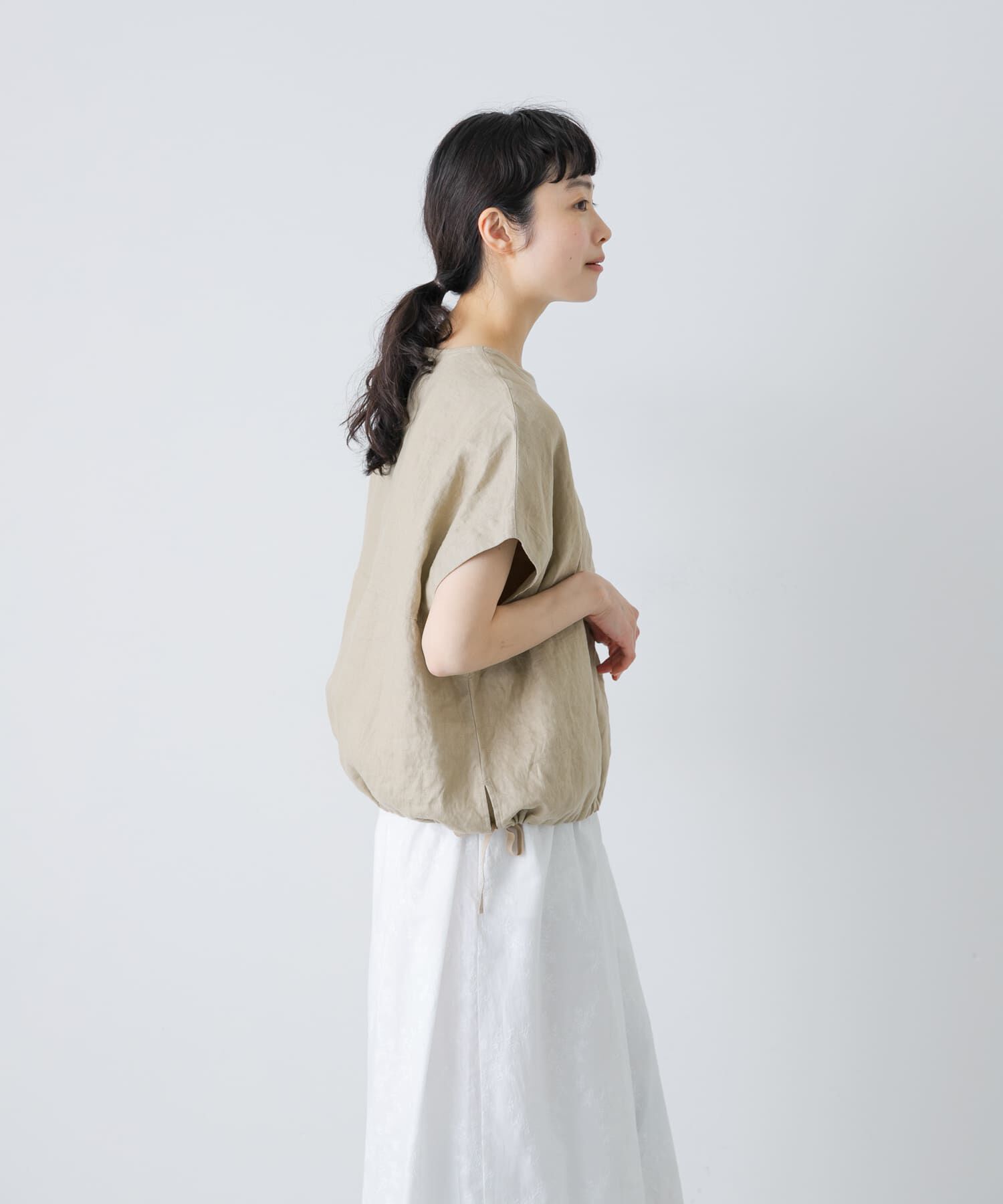 かぐれ「リネンサークルプルオーバー」|シャツ・ブラウス|